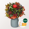 Blumenstrauß Herbstgedicht mit Vase & Teaballs & Ferrero Giotto 3er