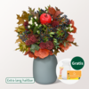 Blumenstrauß Herbstgedicht mit Vase & Teaballs & Ferrero Giotto 3er
