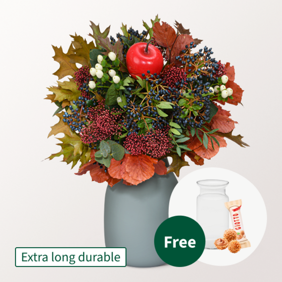 Flower Bouquet Herbstgedicht with vase & 3 Ferrero Giotto