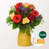 Blumenstrauß Herbstballade mit Vase & Teaballs & Ferrero Giotto 3er