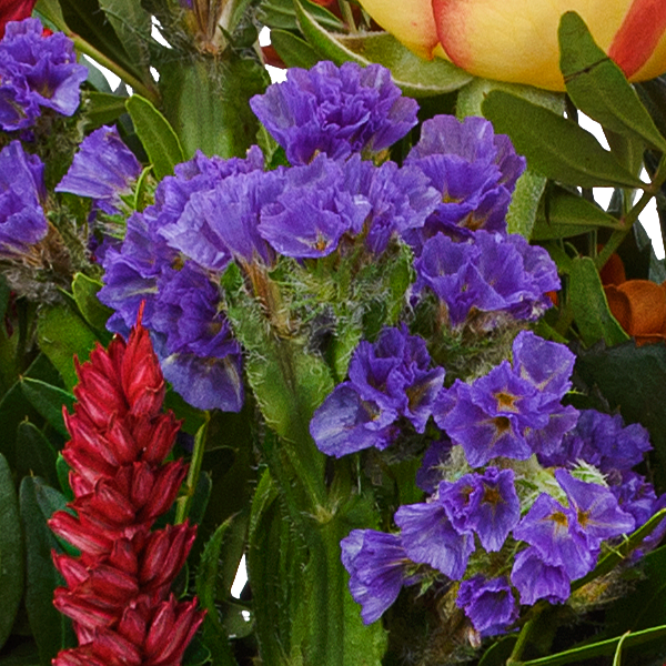 Blumenstrauß Herbstballade mit Vase & Ferrero Giotto 3er