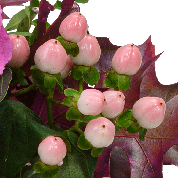 Blumenstrauß Schöner Herbst mit Vase & Ferrero Giotto 3er