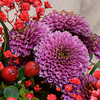 Flower Bouquet Danke with vase & Teaballs & 3 Ferrero Giotto