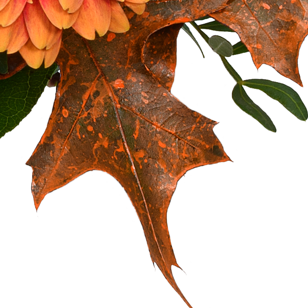 Blumenstrauß Herbstglück mit Vase & Ferrero Giotto 3er