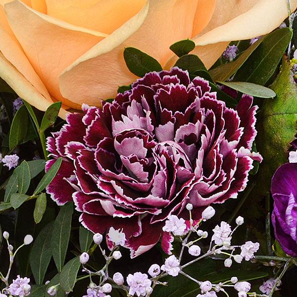 Blumenstrauß Herbstlaune mit Halloren Kugeln & Vase