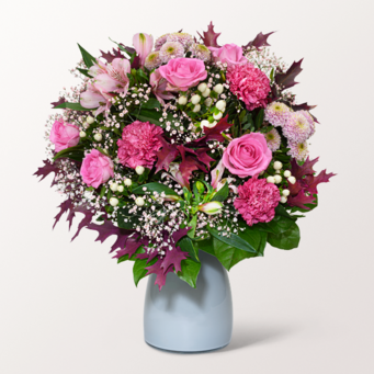 Blumenstrauß Herbstschönheit mit Vase & Ferrero Giotto 3er