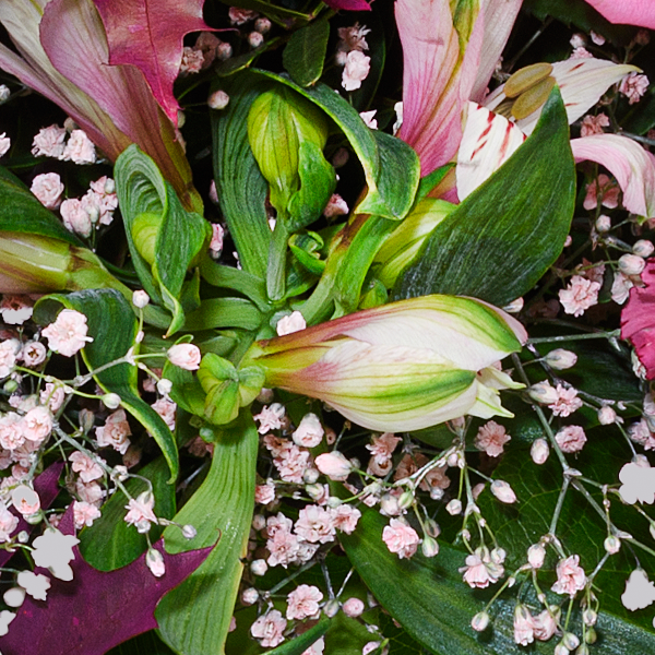 Flower Bouquet Herbstschönheit with vase & 3 Ferrero Giotto