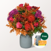 Premium Bouquet Leuchtfeuer with Premium Vase & Teaballs & 3 Ferrero Giotto