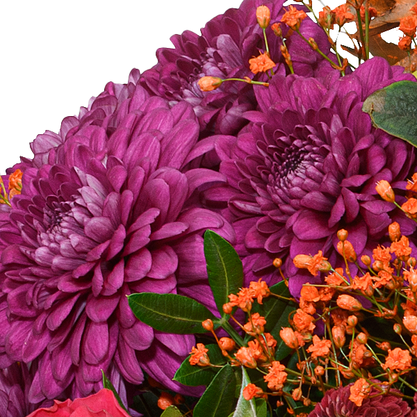 Premium Bouquet Leuchtfeuer with Premium Vase & 3 Ferrero Giotto