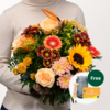 Premium Bouquet Ode an den Herbst with Premium Vase & Teaballs & 3 Ferrero Giotto