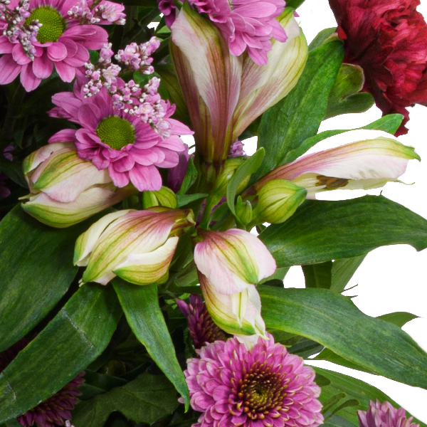 Premium Bouquet Abendsonne with Premium Vase & 3 Ferrero Giotto