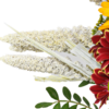 Premium Bouquet Herbstlächeln with Premium Vase & Teaballs & 3 Ferrero Giotto