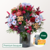 Premium Bouquet Herbstliebe with Premium Vase & 3 Ferrero Giotto & Teaballs