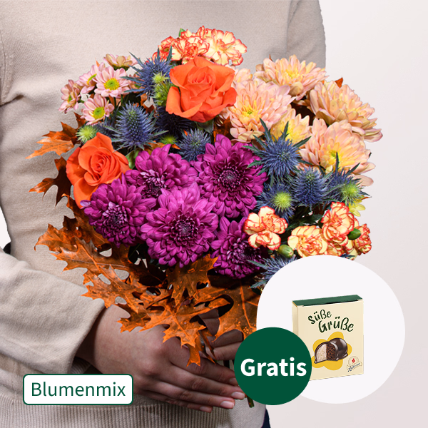 Blumenmix Farbzauber mit Halloren Kugeln