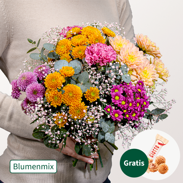 Blumenmix Bunter Herbst mit Ferrero Giotto 3er