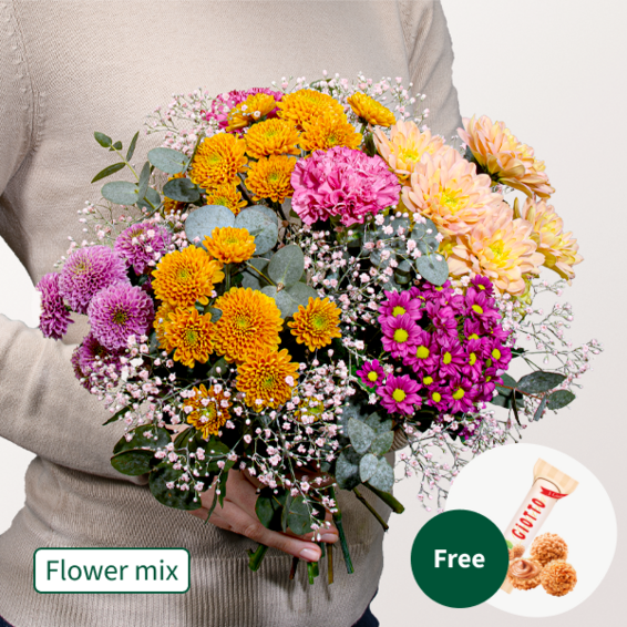 Flower Mix Bunter Herbst with 3 Ferrero Giotto