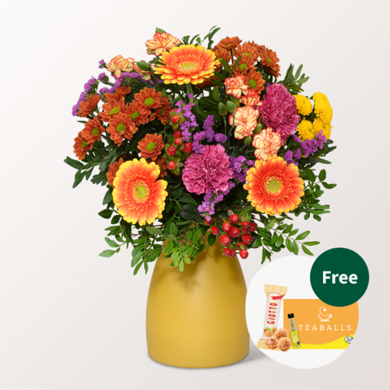 Flower Mix Sensation with Teaballs & 3 Ferrero Giotto