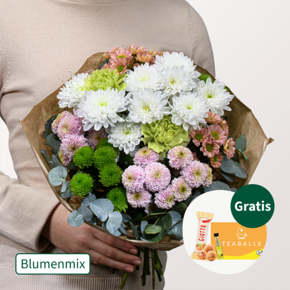 Blumenmix Landtraum mit Ferrero Giotto 3er & Teaballs