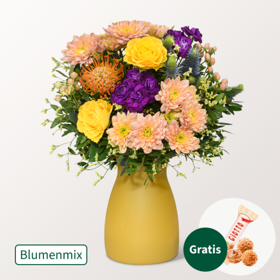 Blumenmix Herbstlust mit Ferrero Giotto 3er