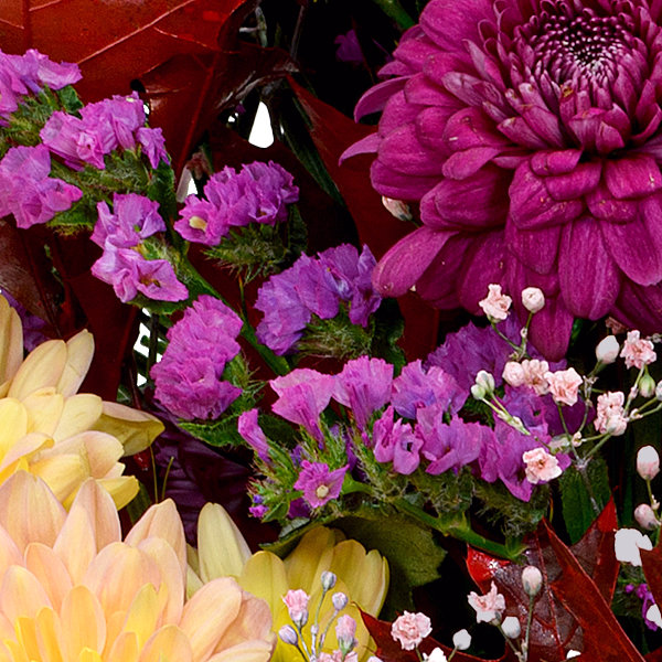 Blumenmix Herbstmärchen mit Halloren Kugeln