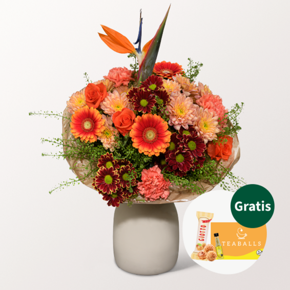 Blumenmix Wilder Herbst mit Teaballs & Ferrero Giotto 3er