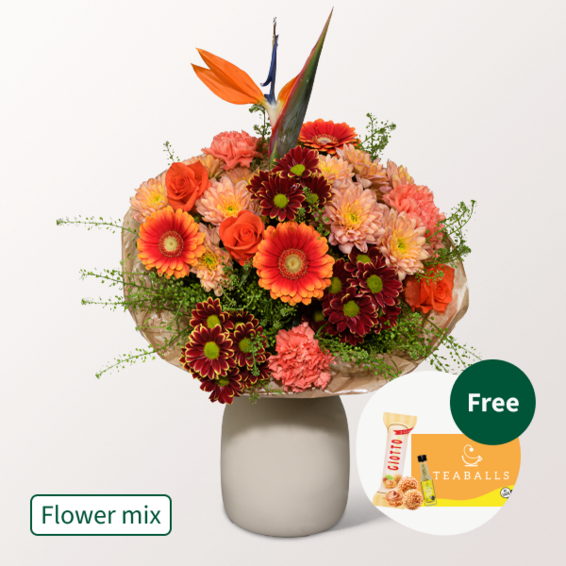 Flower Mix Wilder Herbst with 3 Ferrero Giotto & Teaballs