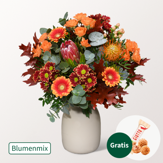 Blumenmix Herbstliebling mit Ferrero Giotto 3er