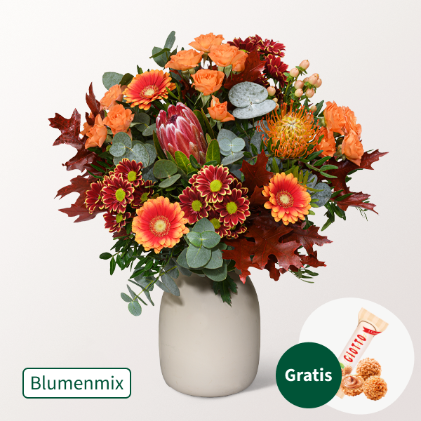 Blumenmix Herbstliebling mit Ferrero Giotto 3er