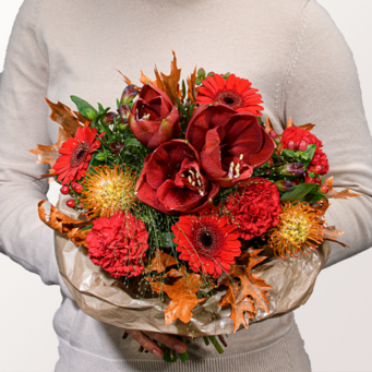Blumenmix Herbstgold mit Teaballs & Ferrero Giotto 3er