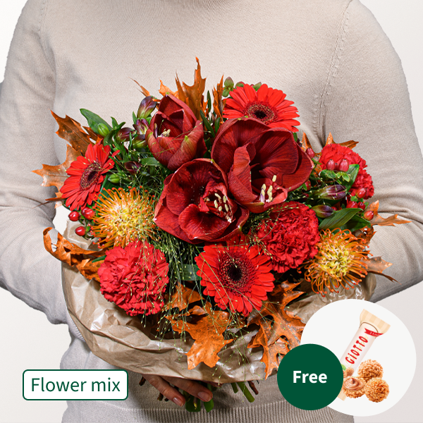 Flower Mix Herbstgold with 3 Ferrero Giotto