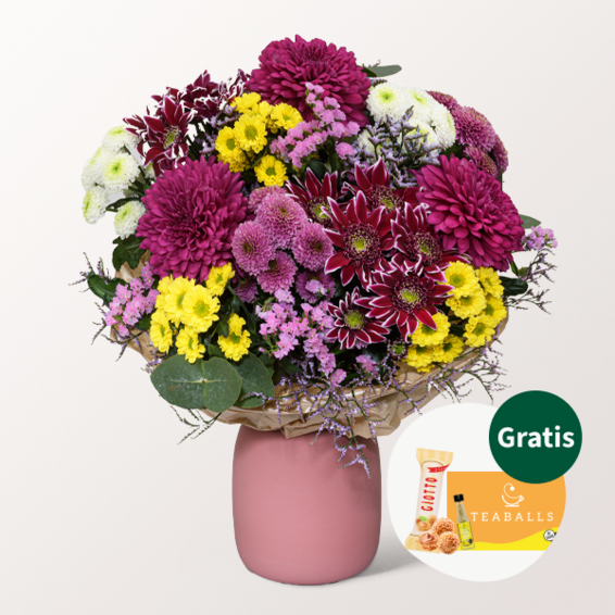 Blumenmix Blütenpracht mit Teaballs & Ferrero Giotto 3er