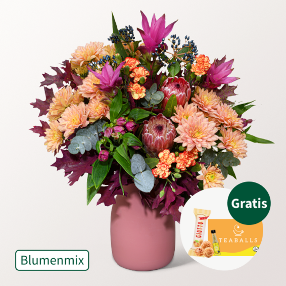 Blumenmix Herbstfestival mit Teaballs & Ferrero Giotto 3er