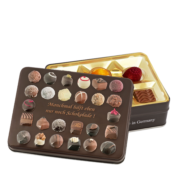 Gift box „Manchmal hilft eben nur noch Schokolade“