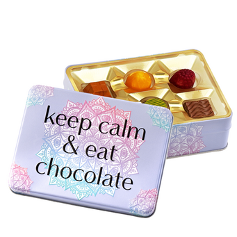 Präsentdose „keep calm and eat chocolate“