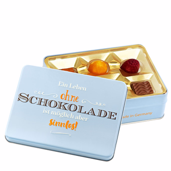 Präsentdose „Ein Leben ohne Schokolade...“