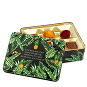 Präsentdose „Schokolade löst keine Probleme...“