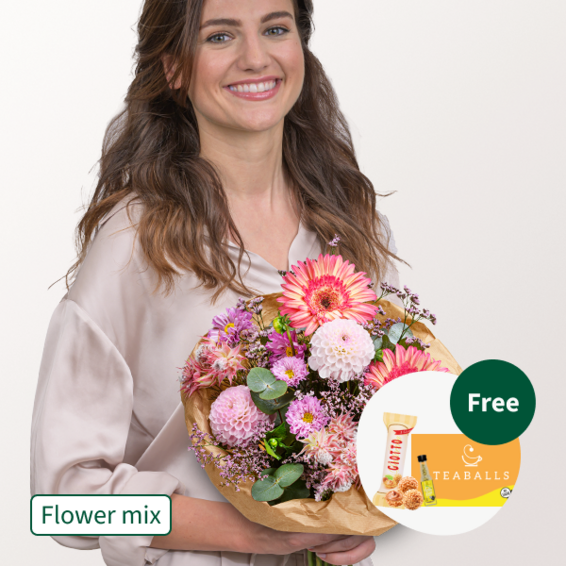 Flower Mix Rosa Traum with Teaballs & 3 Ferrero Giotto