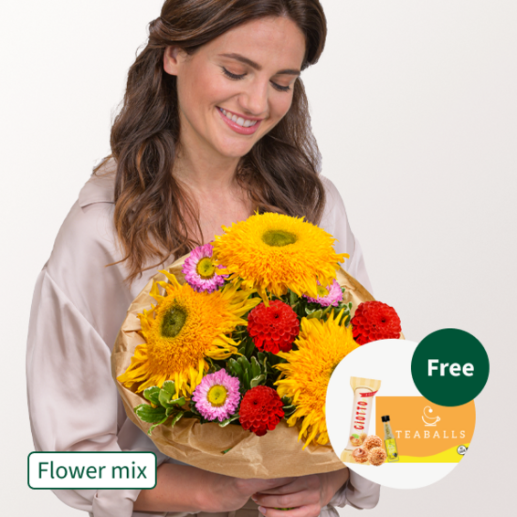 Flower Mix Sonnenschein with Teaballs & 3 Ferrero Giotto