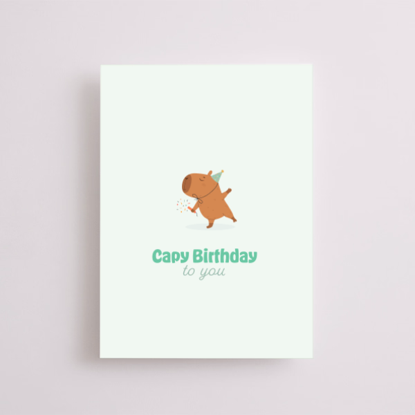 Greeting Card „Capy Birthday to you“
