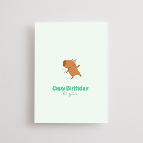 Motivkarte „Capy Birthday to you“
