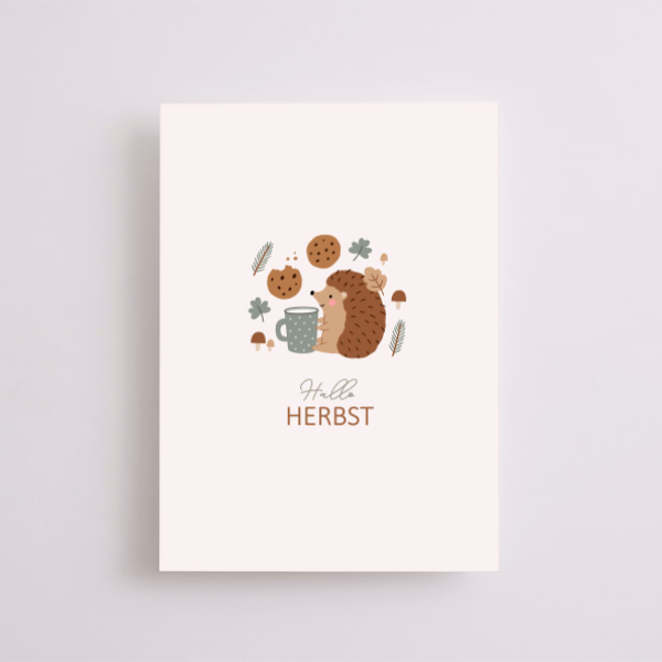 Motivkarte „Hallo Herbst“