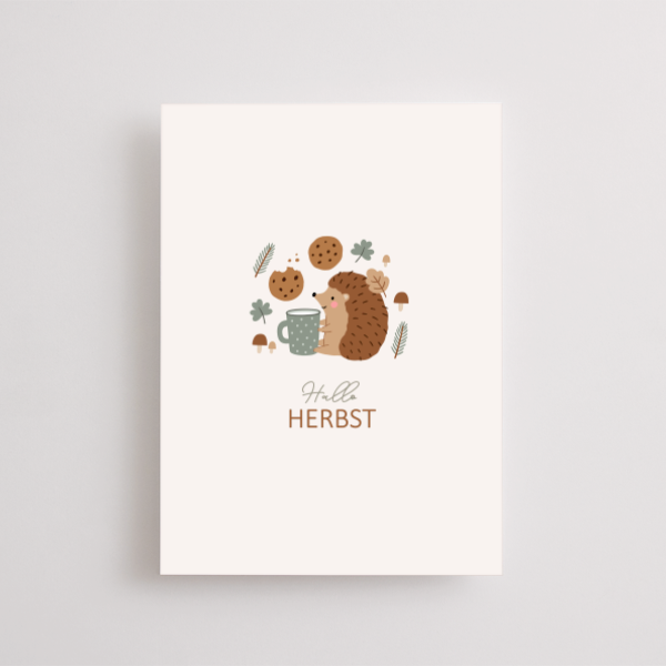 Motivkarte „Hallo Herbst“