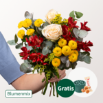 Blumenmix Lust auf Sommer mit Stielhalter & Ferrero Giotto 3er