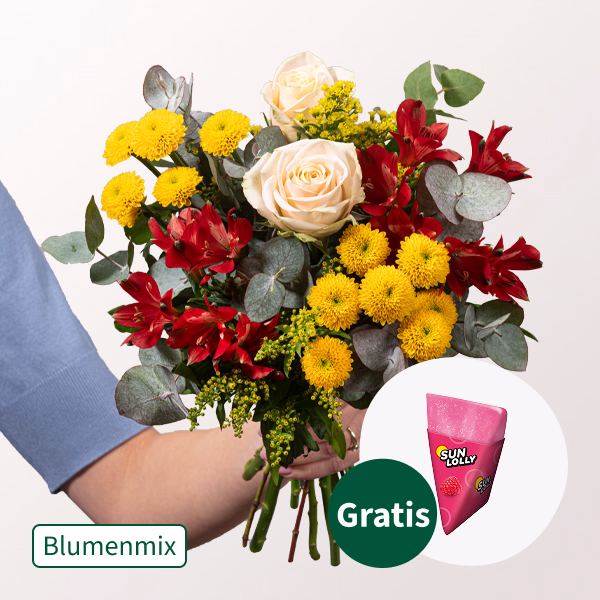 Blumenmix Lust auf Sommer mit Halloren Kugeln