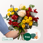 Flower Mix Lust auf Sommer with Stem Holder & 3 Ferrero Giotto