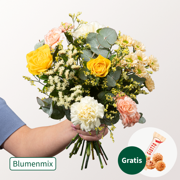 Blumenmix Sonnenglück mit Ferrero Giotto 3er