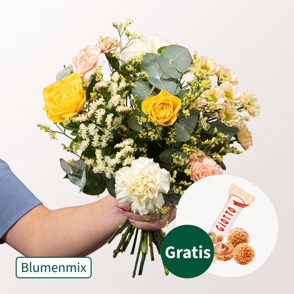 Blumenmix Sonnenglück mit Ferrero Giotto 3er