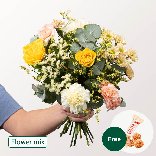 Flower Mix Sonnenglück with 3 Ferrero Giotto