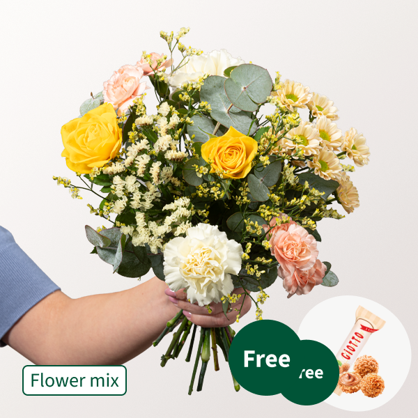 Flower Mix Sonnenglück with 3 Ferrero Giotto
