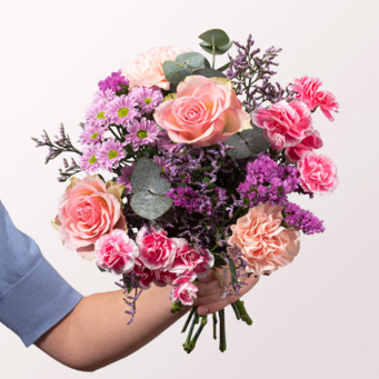 Blumenmix Muttertagsgruß mit Ferrero Giotto 3er